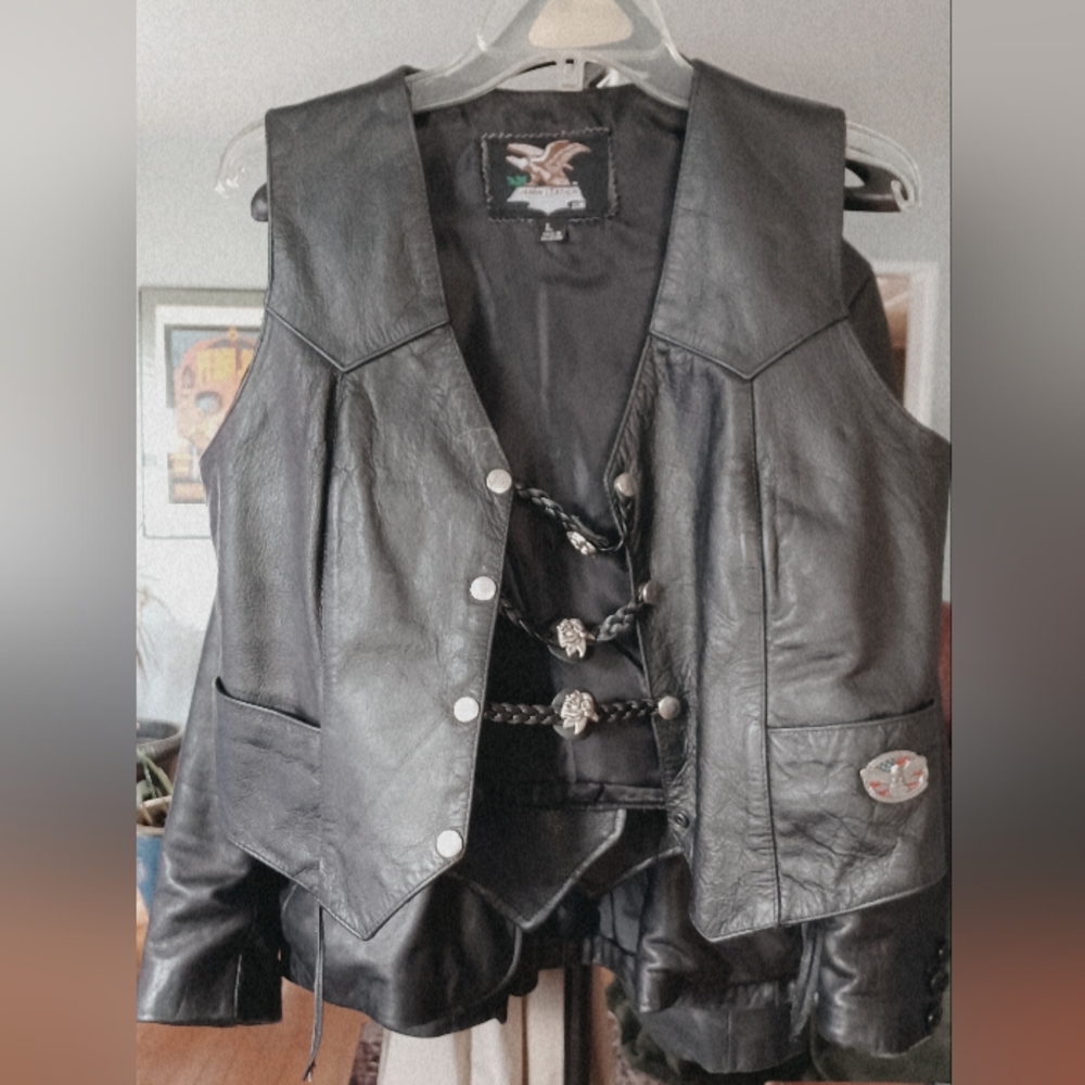 Leather Biker Vest